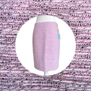CeCe Romantic Voyage New Fuchsia Back Zip Lined Pencil Skirt